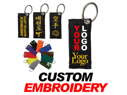 Key Chain- Solid Belt, Custom Embroidery