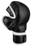 MMA Sparring Gloves, Leather, Black