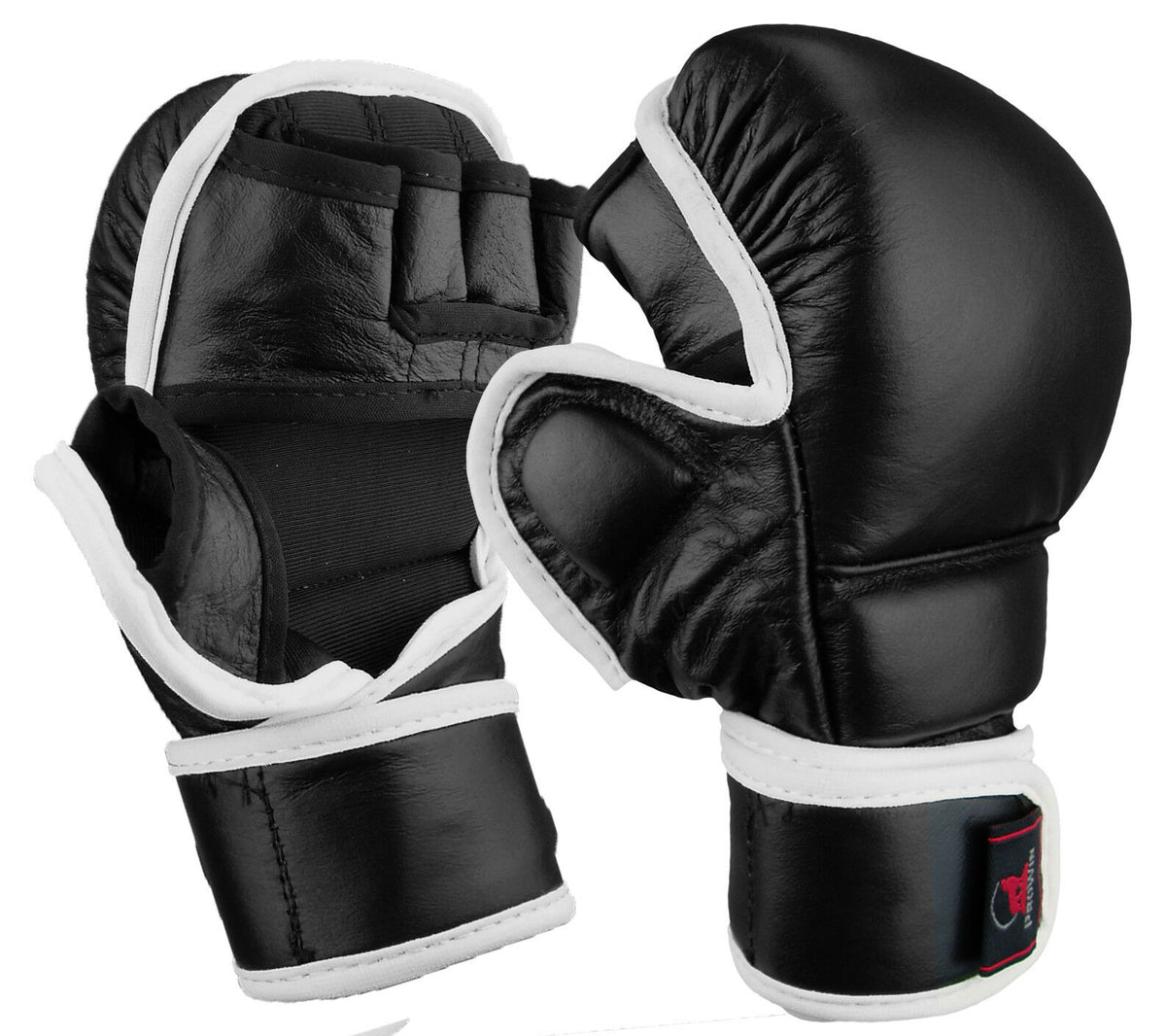 🥝 16oz HOOK & LOOP Black Boxing Gloves Sparring Gloves Muay Thai Glove