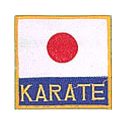 Patch, Flag, Japan w/ Karate 4"