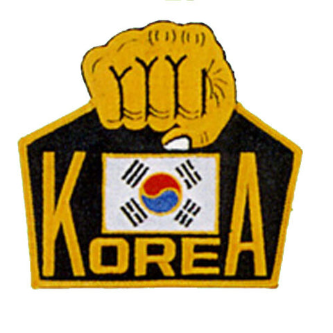 Patch, Logo, Korea w/ Fist 4.5"