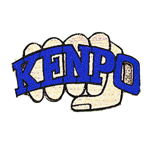 Patch, Logo, Kenpo w/ Fist, Blue 3.5"