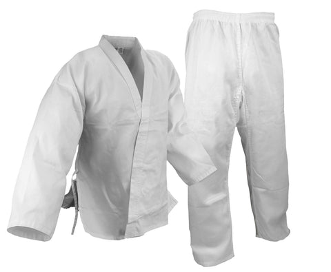 Karate Uniform, 10 oz. 100% Cotton, White