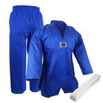 Taekwondo Uniform (V-Neck), Student, Blue