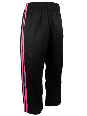 Team Pants, Black, 2 Pink Stripes