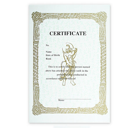 Certificate, Rank , Any Martial Arts