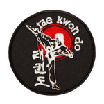 Patch, Logo, Taekwondo w/ Side Kick 3.75"