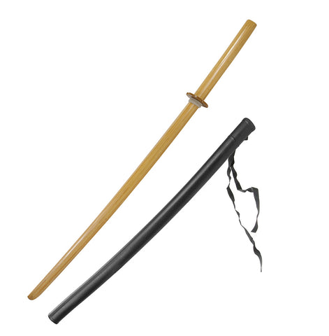 Sword, Wood Bokken Daito 40", Bamboo, w/ Scbbard