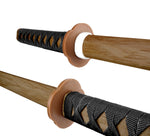 Sword, Wood, Bokken, Daito, 39" (Black Wrap), Natural