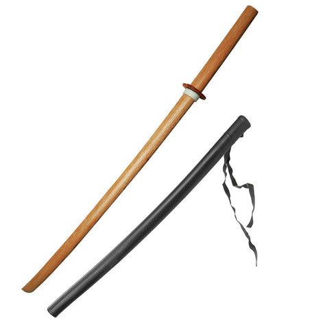 Sword, Wood Bokken Daito 40", Natural, w/ Scbbard