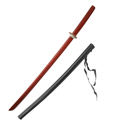 Sword, Wood Bokken Daito 40", Red Oak, w/ Scbbard