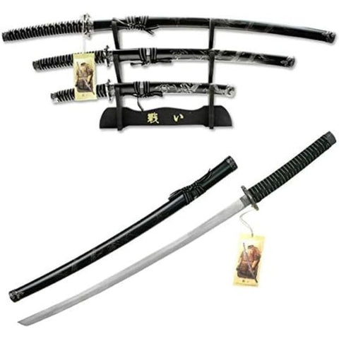 Sword, Metal, Samurai 3 PC Set, 39.5" (SE-58-D4)