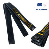 Martial Arts, Custom Embroidered, Vintage Black Belt