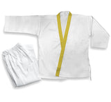 Custom Striped Lapel, Uniform,  Light Weight, White