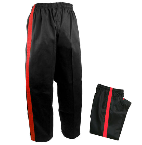 Team Pants, Black, 1 Red Stripe