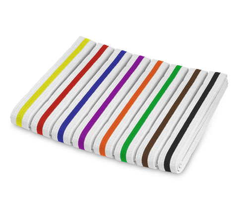 White Belt with Color Stripe