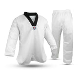 Taekwondo Uniform (V-Neck), Student, White, Black Trim