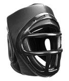Head Gear w/Cage, Synthetic Leather, Black