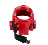 Head Guard, Foam, Full Face w/ Clear Shield, Red
