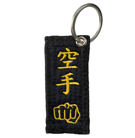 Key Chain- Black Belt, Karate Logo
