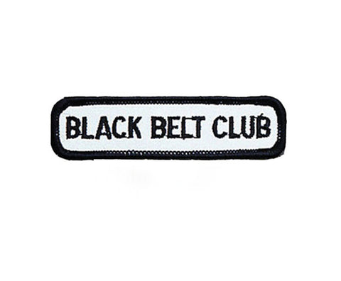Patch, Team, Black Belt Club, Rectangle, White