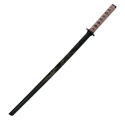 Sword, Wood, Bokken, Daito, (Straight), Dragon Engraved, 40" (Brown Wrap)